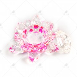 Vasito cristal flor Rosa